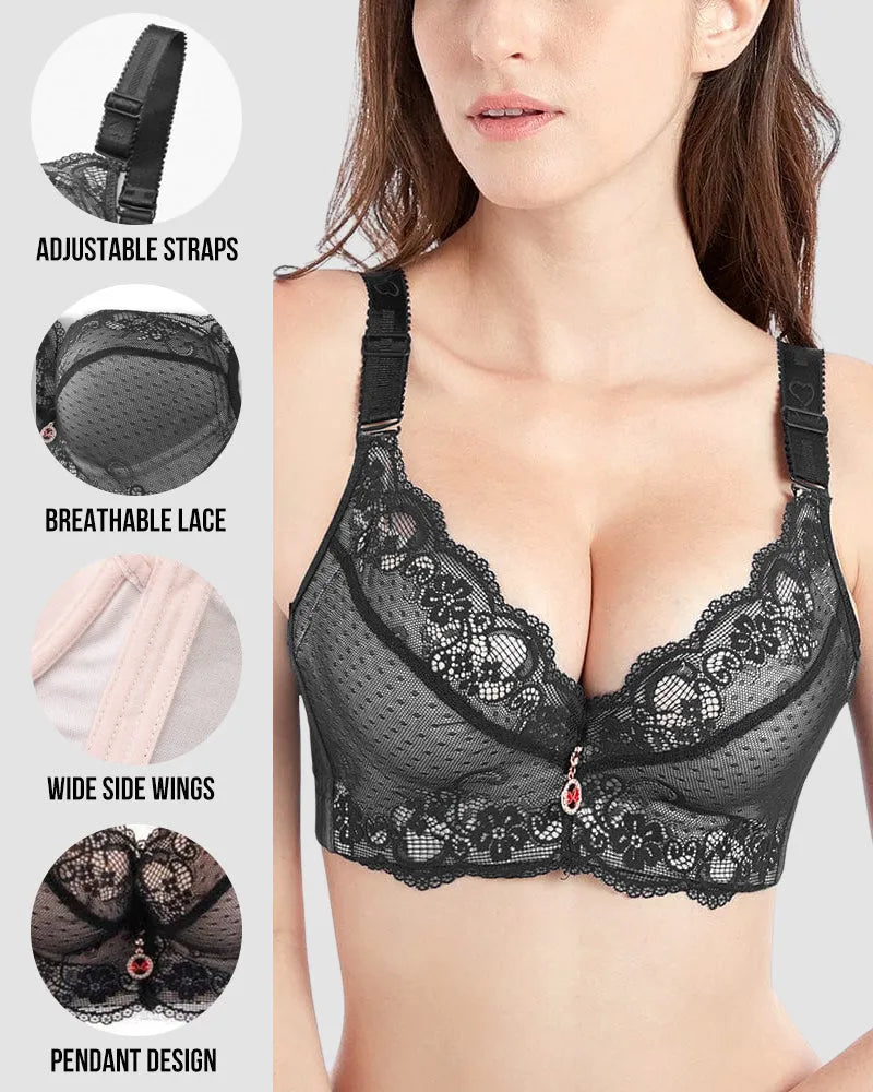 Lace Underwire Padded Push Up Bra (3-COLOR SET)