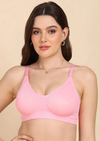 Bonded Designer Fabric Light Weight Padded Seamless Bra