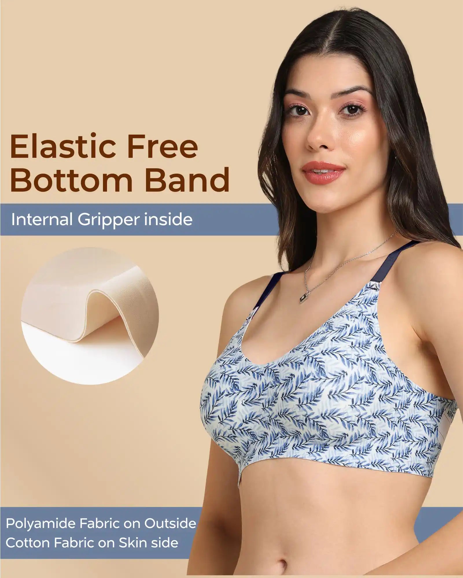Bonded Printed Full-Coverage Padded Bra