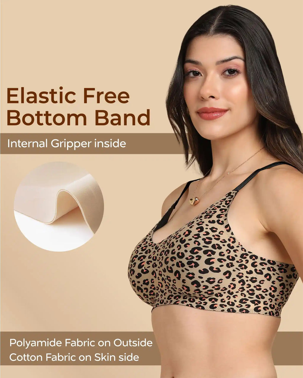 Tweens Bonded Printed lightweight Full-Coverage Padded Cotton Bra- (PACK OF 3)