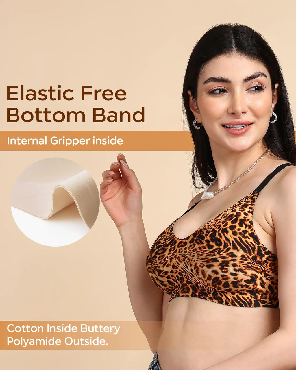 Tweens Bonded Printed lightweight Full-Coverage Padded Cotton Bra- (PACK OF 3)