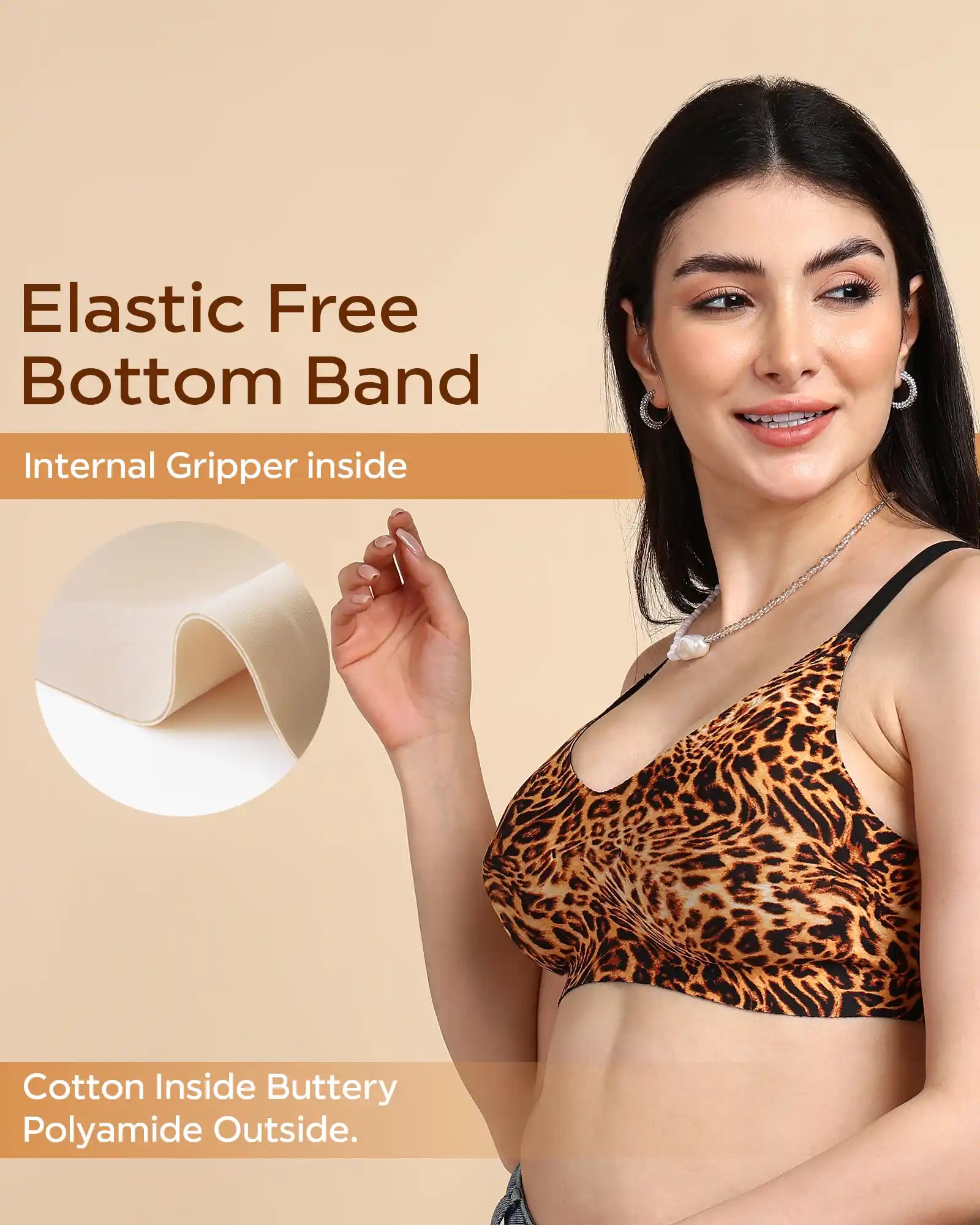 Tweens Bonded Printed lightweight Full-Coverage Padded Cotton Bra- (PACK OF 3)