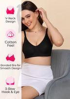 Bonded Designer Fabric Light Weight Padded Seamless Bra