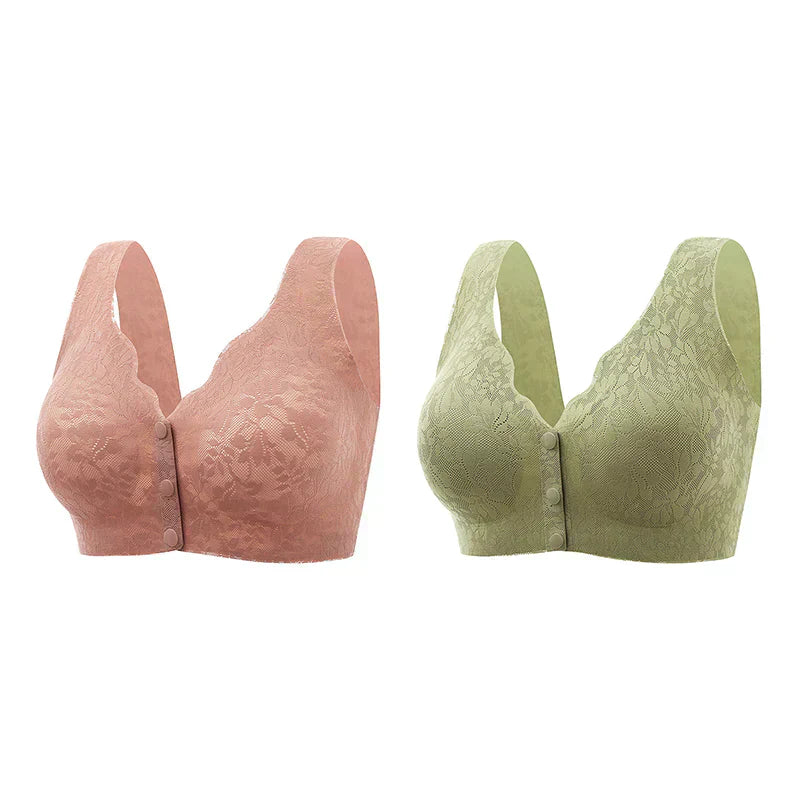 Pack Of 3-Front button Buckle Sleep Bra for women