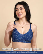 Tweens Bonded Printed lightweight Full-Coverage Padded Cotton Bra- (PACK OF 3)