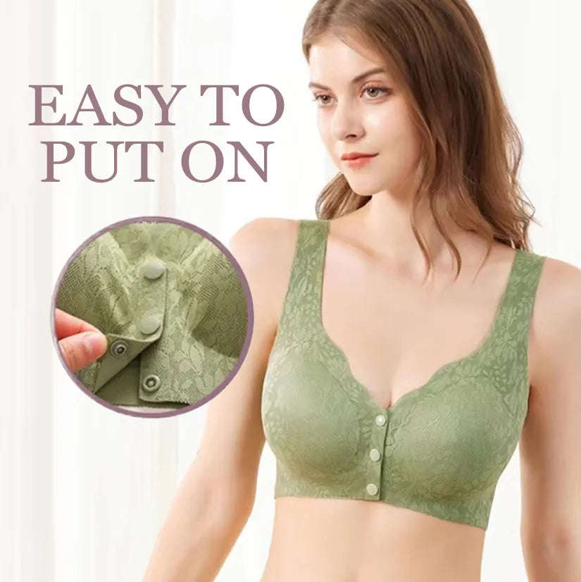 Pack Of 3-Front button Buckle Sleep Bra for women