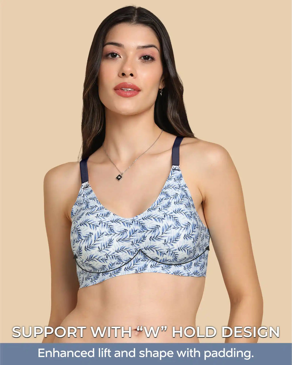 Bonded Printed Full-Coverage Padded Bra