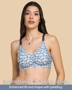 Bonded Printed Full-Coverage Padded Bra