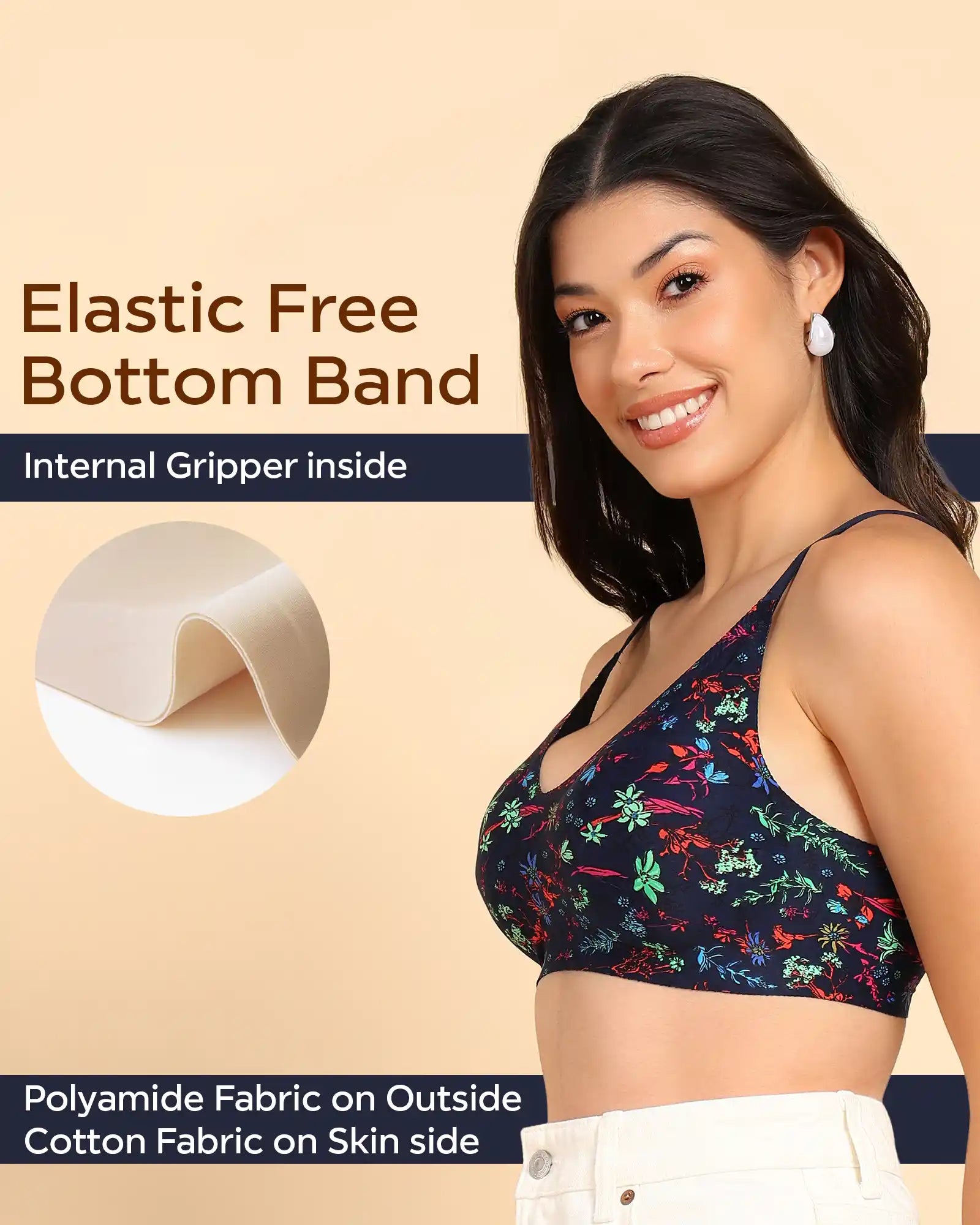 Bonded Printed Full-Coverage Padded Bra