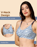 Bonded Printed Full-Coverage Padded Bra