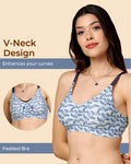 Tweens Bonded Printed lightweight Full-Coverage Padded Cotton Bra- (PACK OF 3)