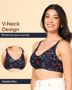 Tweens Bonded Printed lightweight Full-Coverage Padded Cotton Bra- (PACK OF 3)