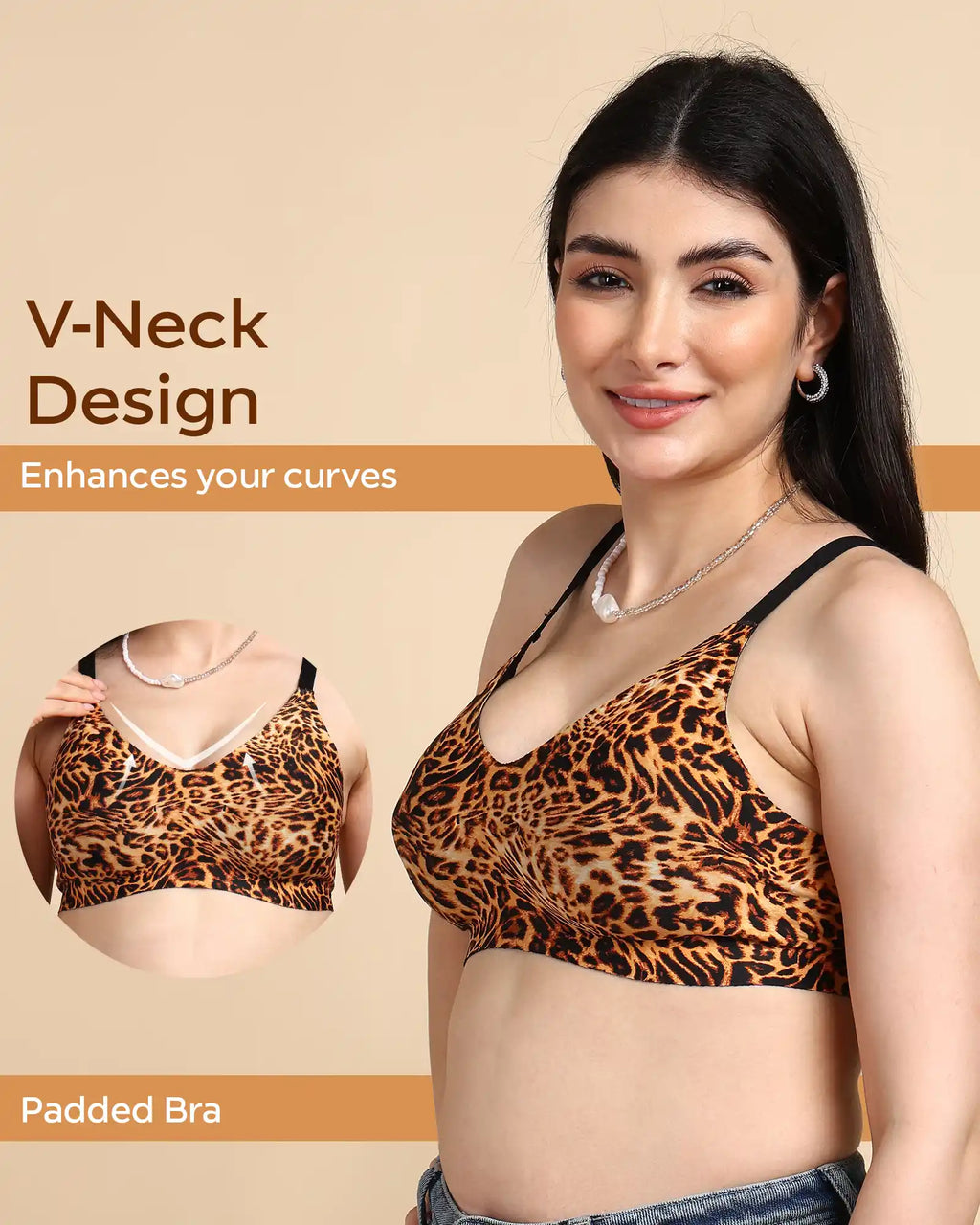 Tweens Bonded Printed lightweight Full-Coverage Padded Cotton Bra- (PACK OF 3)