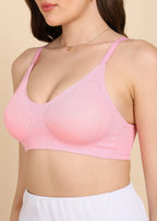 Bonded Designer Fabric Light Weight Padded Seamless Bra