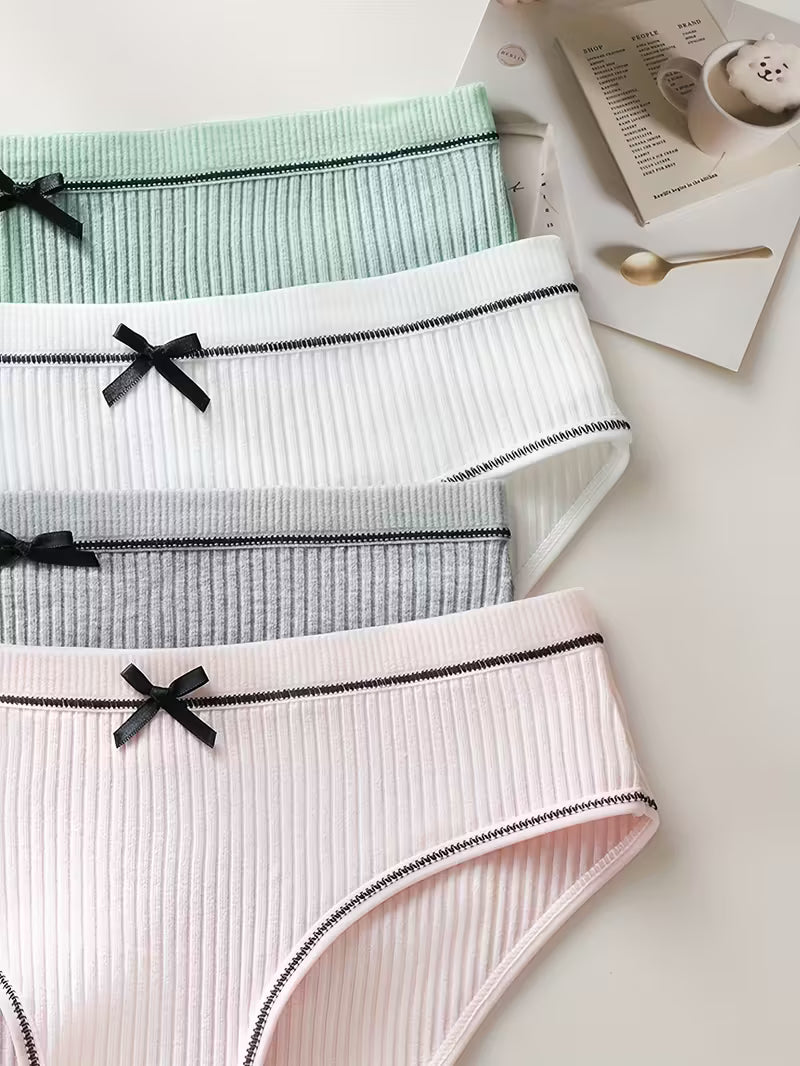 4-Pack Twist Briefs Light Colors Women'S Underwear Easy Comfortable And Breathable Easy Elegant