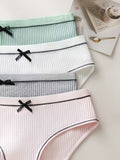 4-Pack Twist Briefs Light Colors Women'S Underwear Easy Comfortable And Breathable Easy Elegant