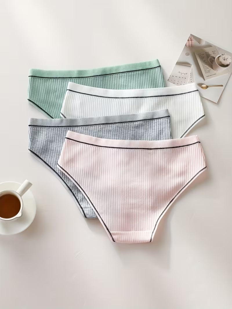 4-Pack Twist Briefs Light Colors Women'S Underwear Easy Comfortable And Breathable Easy Elegant
