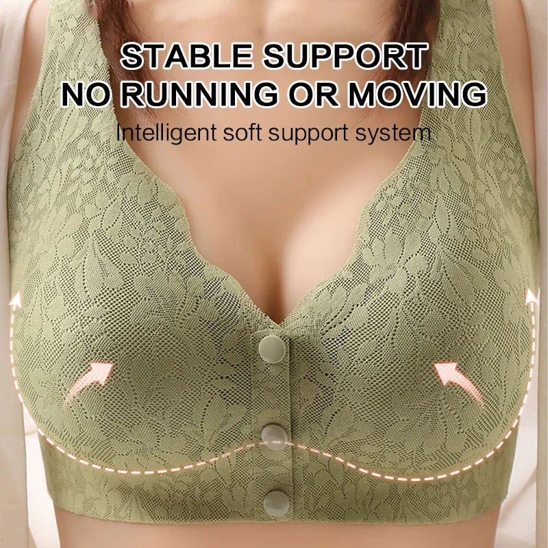 Pack Of 3-Front button Buckle Sleep Bra for women