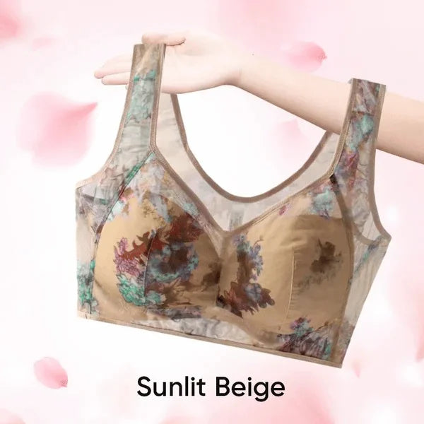 (Pack of 3) Silk Lace Cooling Comfort Wireless Bra