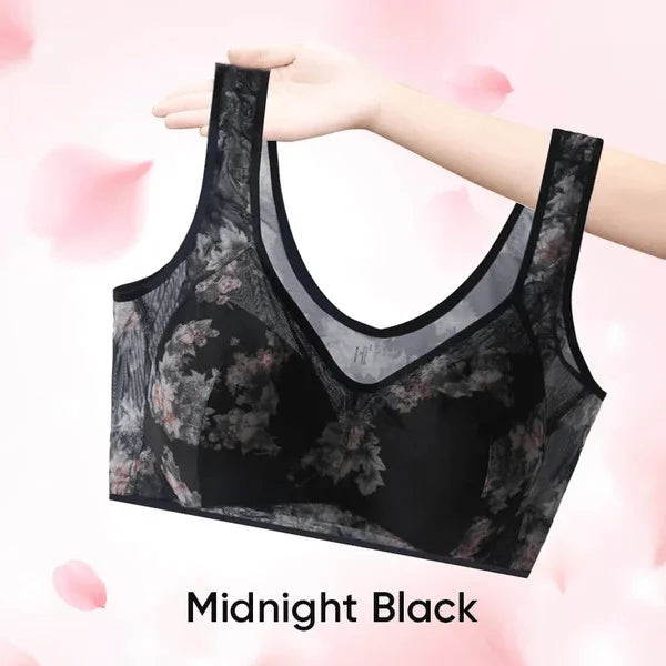 (Pack of 3) Silk Lace Cooling Comfort Wireless Bra
