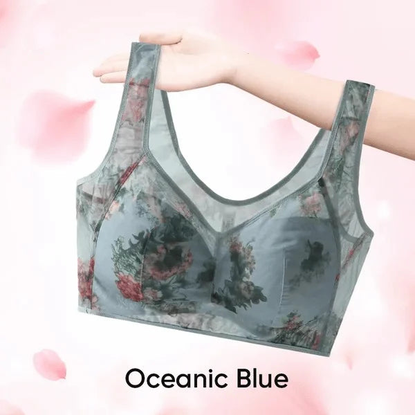 (Pack of 3) Silk Lace Cooling Comfort Wireless Bra