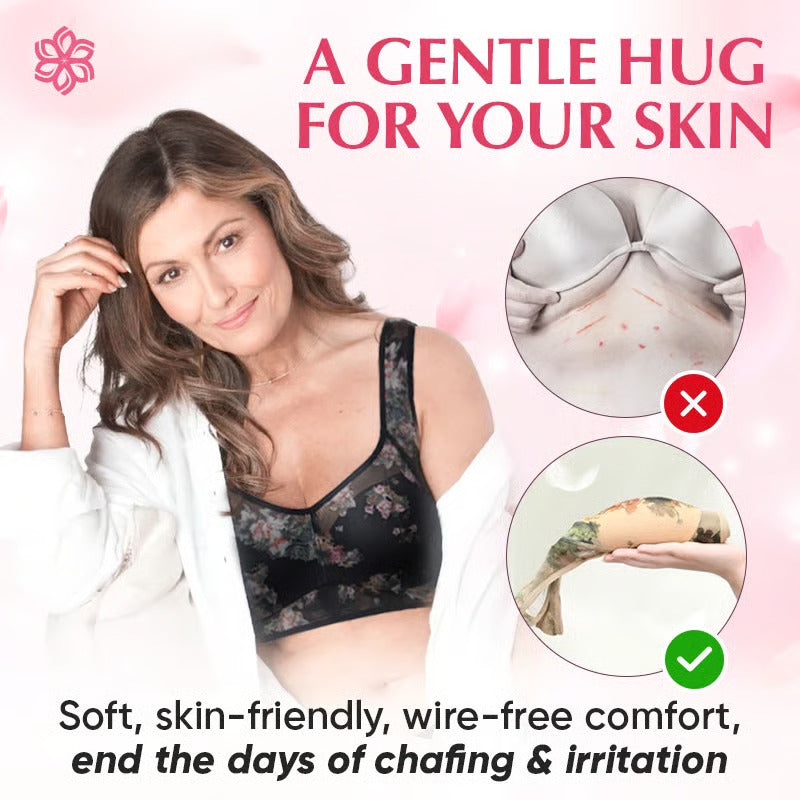 (Pack of 3) Silk Lace Cooling Comfort Wireless Bra