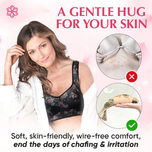 (Pack of 3) Silk Lace Cooling Comfort Wireless Bra