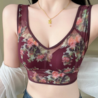(Pack of 3) Silk Lace Cooling Comfort Wireless Bra