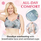 (Pack of 3) Silk Lace Cooling Comfort Wireless Bra