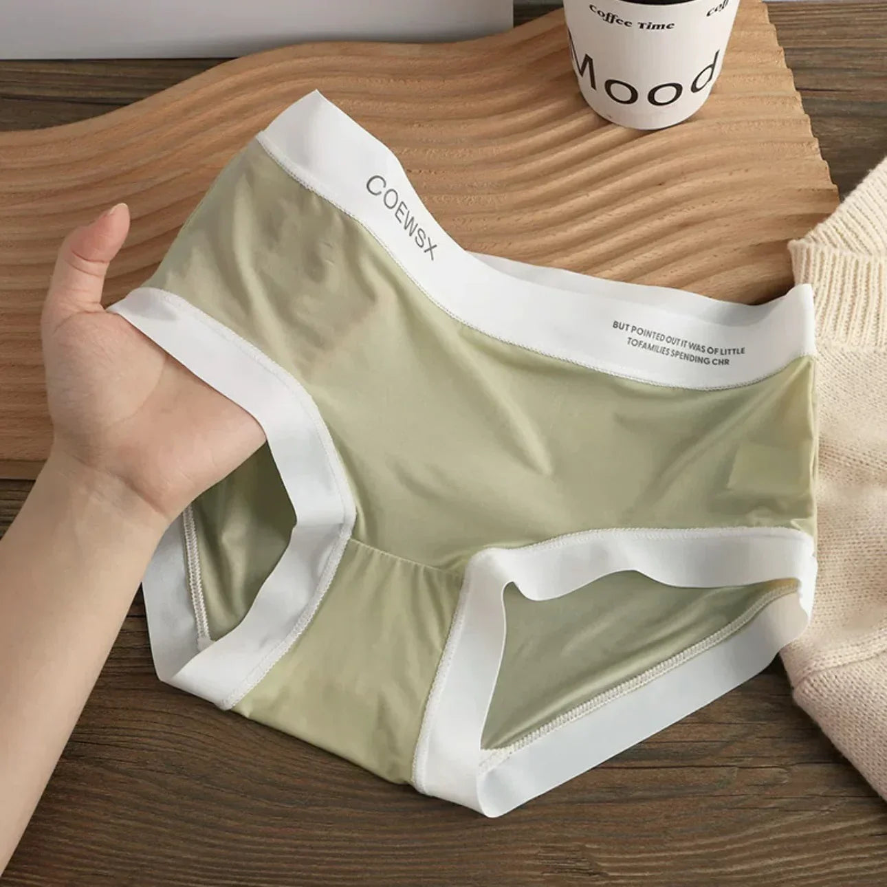 Ice Silk Ultra-Thin Breathable Seamless Womens Panties Multicolor (Pack of 4)