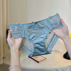 Corset Style Women's Floral Jacquard Lace Briefs - Low-Rise - Breathable - Everyday
