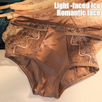 🌷(4 PCS) Sexy Seamless Double Strap Lace Silk Care Panties