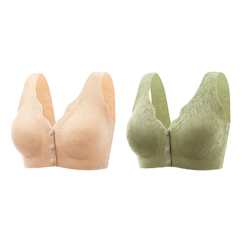 Pack Of 3-Front button Buckle Sleep Bra for women