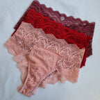 Perfect beautiful Lace Floral Lingerie Combo Set : Brazilian Cut Bra set (3 pair)
