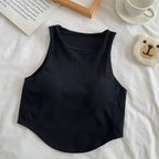 Seamless Padded Double Lining Crop Vest (4-COLOR SET)