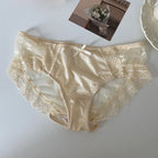 Corset Style Women's Floral Jacquard Lace Briefs - Low-Rise - Breathable - Everyday