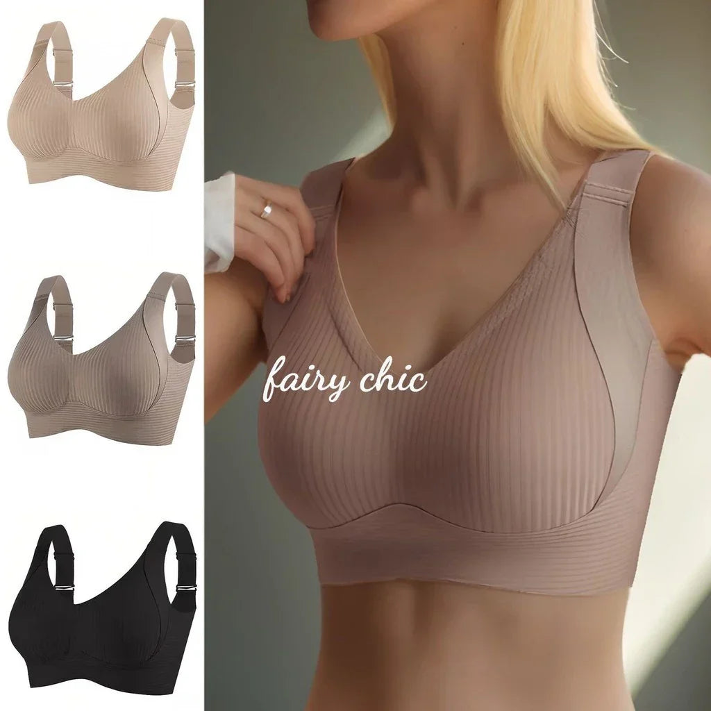 Plus Size / Big Breast Comfortable & lightweight Anti Sagging Seamless Bra (4-COLOR SET)